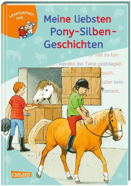 Buchcover und Innenansicht für das Buch: LESEMAUS zum Lesenlernen Sammelbände: Meine liebsten Pony-Silben-Geschichten