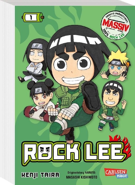 Buchcover und Innenansicht für das Buch: Rock Lee no Seishun Full Power Ninden