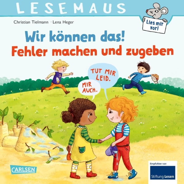 Buchcover und Innenansicht für das Buch: LESEMAUS 134: Wir können das! Fehler machen und zugeben