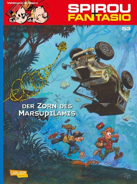 Buchcover und Innenansicht für das Buch: La Colère du Marsupilami
