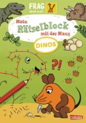 Buchcover und Innenansicht für das Buch: Frag doch mal ... die Maus: Mein Rätselblock mit der Maus - Dinos