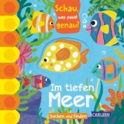 Buchcover und Innenansicht für das Buch: Schau, was passt genau? Im tiefen Meer