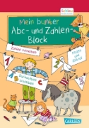 Buchcover und Innenansicht für das Buch: Schlau für die Schule: Mein bunter ABC- und Zahlen-Block