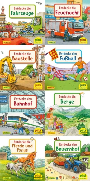 Buchcover und Innenansicht für das Buch: Pixi-Serie Nr. 240: Entdecke deine Welt 3. 64 Exemplare