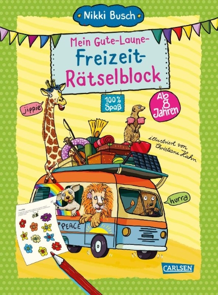 Buchcover und Innenansicht für das Buch: Rätselspaß Grundschule: Mein Gute-Laune-Freizeit-Rätselblock
