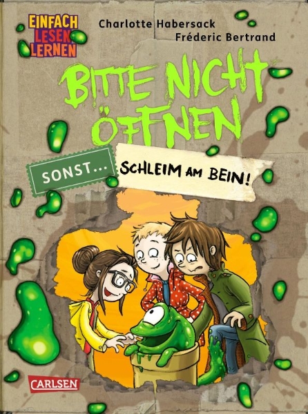 Buchcover und Innenansicht für das Buch: Bitte nicht öffnen, sonst ... 2: Schleim am Bein!