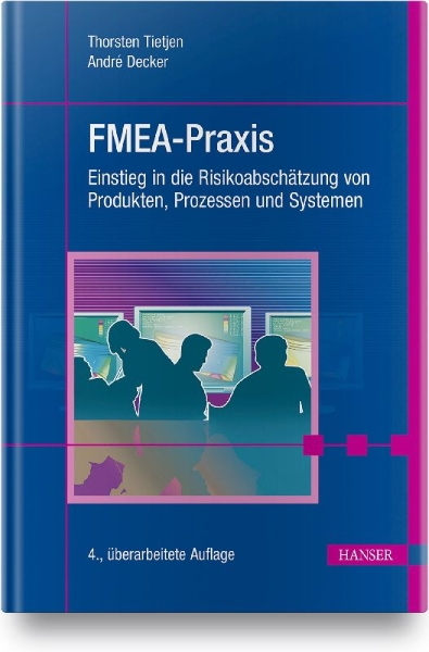 Buchcover und Innenansicht für das Buch: FMEA-Praxis