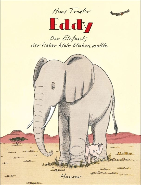 Buchcover und Innenansicht für das Buch: Eddy, der Elefant, der lieber klein bleiben wollte