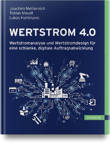 Buchcover und Innenansicht für das Buch: Wertstrom 4.0