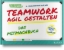 Buchcover und Innenansicht für das Buch: Teamwork agil gestalten - Das Mitmachbuch