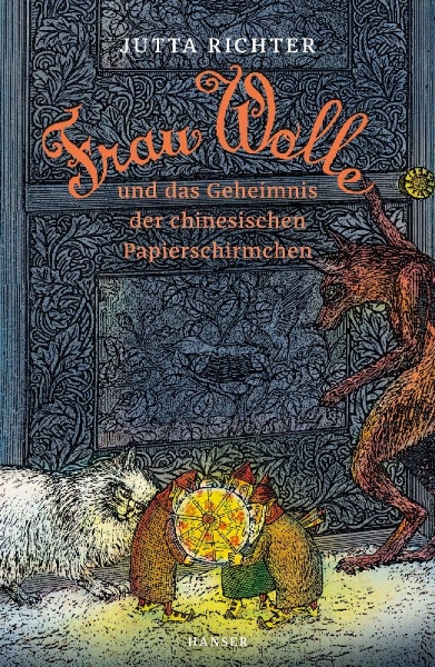 Buchcover und Innenansicht für das Buch: Frau Wolle und das Geheimnis der chinesischen Papierschirmchen