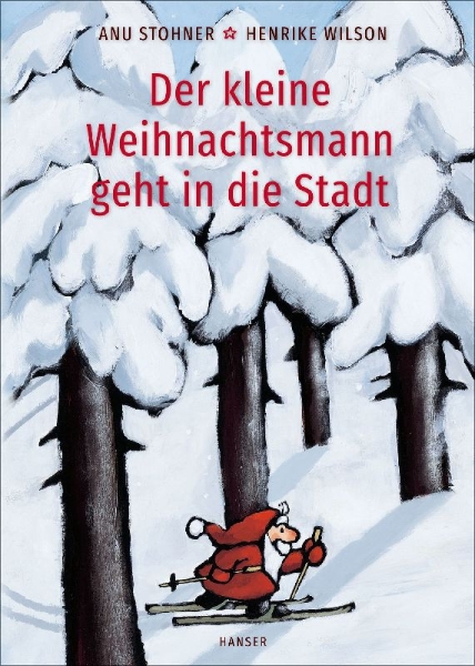 Buchcover und Innenansicht für das Buch: Der kleine Weihnachtsmann geht in die Stadt (Pappbilderbuch)