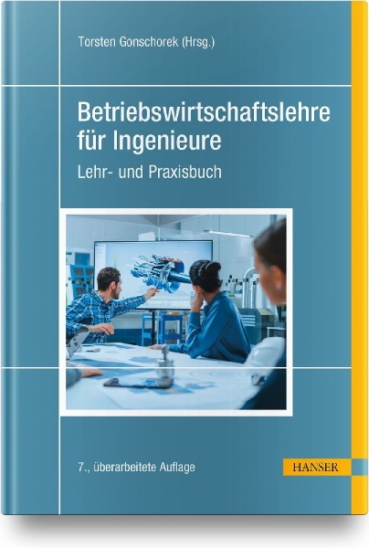 Buchcover und Innenansicht für das Buch: Betriebswirtschaftslehre für Ingenieure