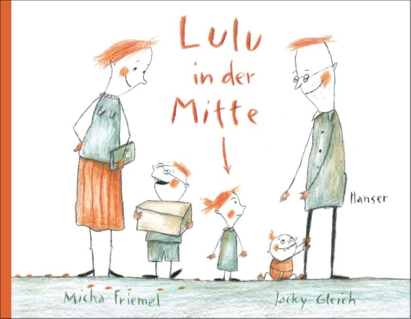 Buchcover und Innenansicht für das Buch: Lulu in der Mitte