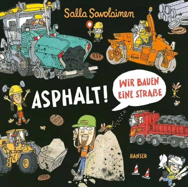 Buchcover und Innenansicht für das Buch: Asfaltia! (Construction series 1)