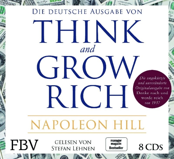 Buchcover und Innenansicht für das Buch: Think and Grow Rich -  Deutsche Ausgabe