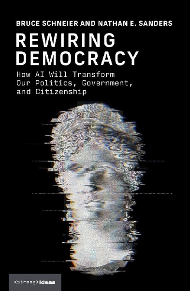 Buchcover und Innenansicht für das Buch: Rewiring Democracy