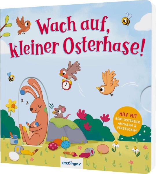Buchcover und Innenansicht für das Buch: Wach auf, kleiner Osterhase!