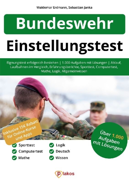 Buchcover und Innenansicht für das Buch: Einstellungstest Bundeswehr