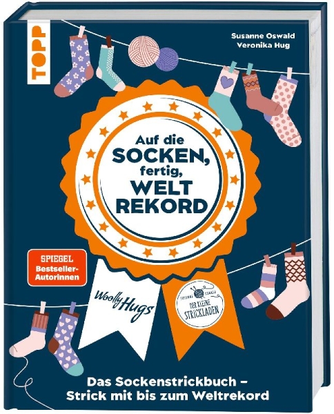 Buchcover und Innenansicht für das Buch: Auf die Socken, fertig, Weltrekord!