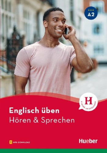 Buchcover und Innenansicht für das Buch: Englisch üben - Hören & Sprechen A2. Buch mit Audios online
