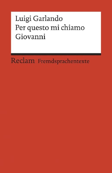 Buchcover und Innenansicht für das Buch: Per questo mi chiamo Giovanni