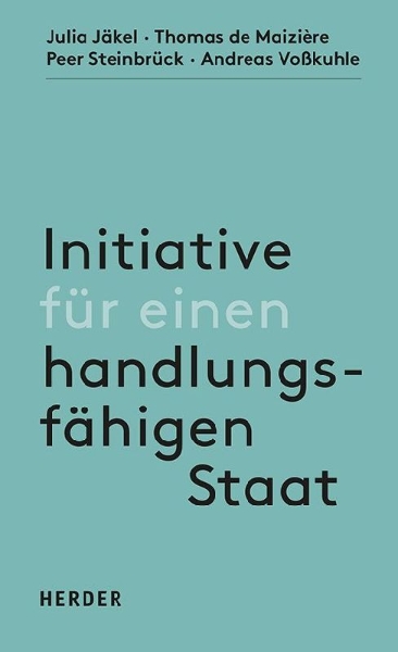 Buchcover und Innenansicht für das Buch: Initiative für einen handlungsfähigen Staat