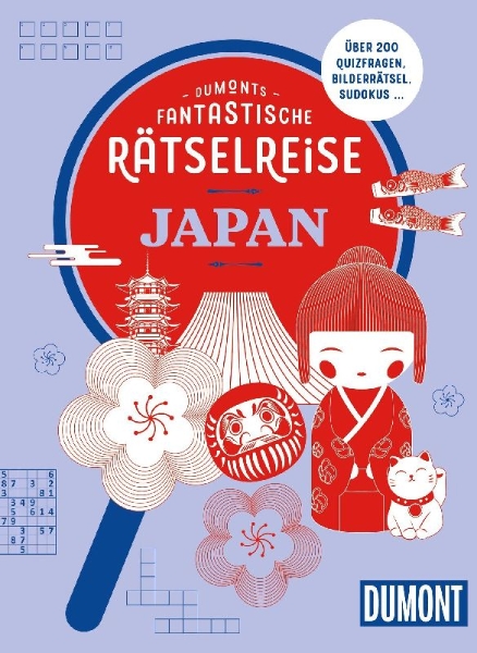 Buchcover und Innenansicht für das Buch: DUMONTs Fantastische Rätselreise Japan
