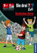 Buchcover und Innenansicht für das Buch: Die drei ??? Kids, Bundesliga-Alarm