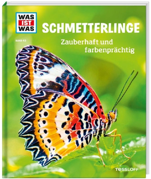 Buchcover und Innenansicht für das Buch: WAS IST WAS Band 43 Schmetterlinge. Zauberhaft und farbenprächtig