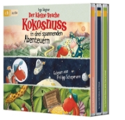 Buchcover und Innenansicht für das Buch: Der kleine Drache Kokosnuss in drei spannenden Abenteuern