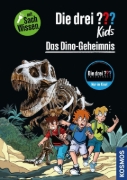 Buchcover und Innenansicht für das Buch: Die drei ??? Kids Das Dino-Geheimnis