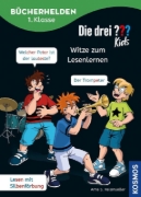 Buchcover und Innenansicht für das Buch: Die drei ??? Kids, Bücherhelden 1. Klasse, Witze zum Lesenlernen