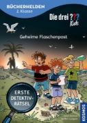 Buchcover und Innenansicht für das Buch: Die drei ??? Kids, Bücherhelden 2. Klasse, Geheime Flaschenpost