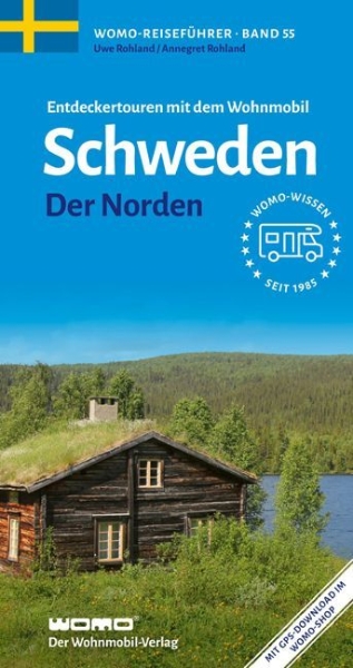 Buchcover und Innenansicht für das Buch: Entdeckertouren mit dem Wohnmobil Schweden
