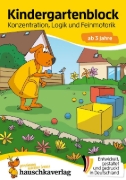 Buchcover und Innenansicht für das Buch: Kindergartenblock ab 3 Jahre - Konzentration, Logik, Feinmotorik
