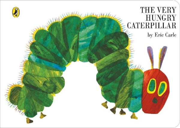Buchcover und Innenansicht für das Buch: The Very Hungry Caterpillar