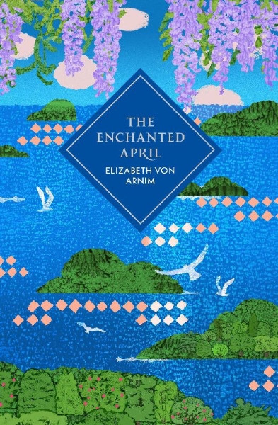 Buchcover und Innenansicht für das Buch: The Enchanted April