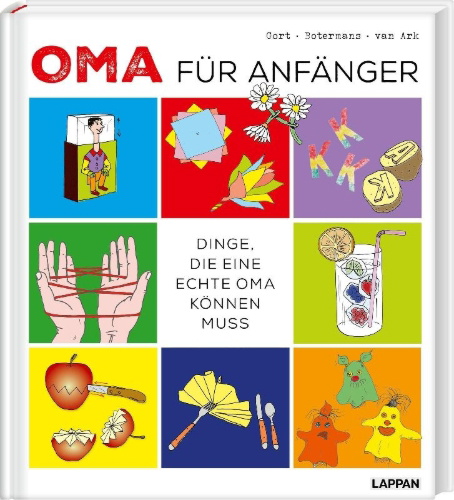 Buchcover und Innenansicht für das Buch: Super oma. 61 manieren om je kleinkinderen te verwennen
