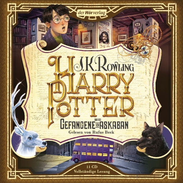 Buchcover und Innenansicht für das Buch: Harry Potter and the Prisoner of Azkaban
