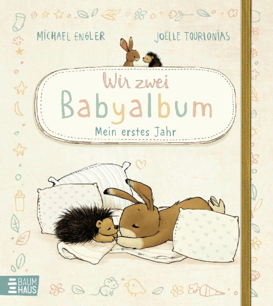 Buchcover und Innenansicht für das Buch: Wir zwei - Babyalbum: Mein erstes Jahr