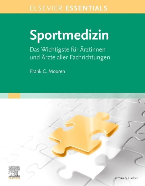 Buchcover und Innenansicht für das Buch: ELSEVIER ESSENTIALS Sportmedizin