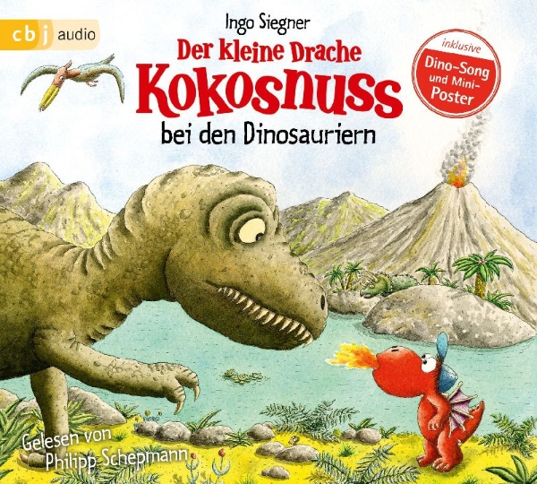 Buchcover und Innenansicht für das Buch: Der kleine Drache Kokosnuss 20 bei den Dinosauriern