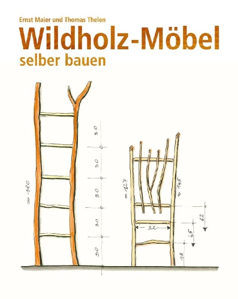 Buchcover und Innenansicht für das Buch: Wildholz-Möbel selber bauen