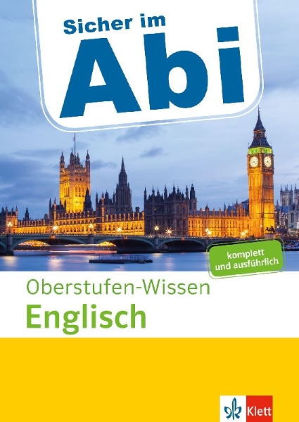 Buchcover und Innenansicht für das Buch: Sicher im Abi Oberstufen-Wissen Englisch