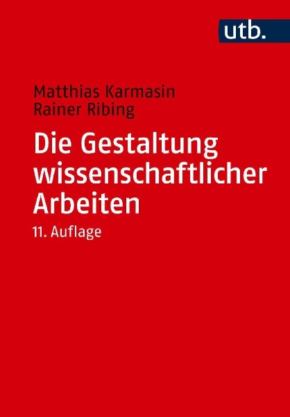 Buchcover und Innenansicht für das Buch: Die Gestaltung wissenschaftlicher Arbeiten