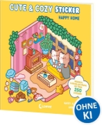 Buchcover und Innenansicht für das Buch: Cute & Cosy Sticker Rooms - Happy Home