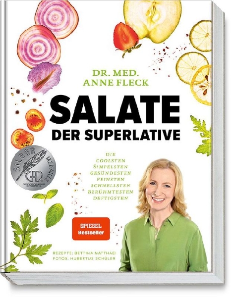 Buchcover und Innenansicht für das Buch: Salate der Superlative