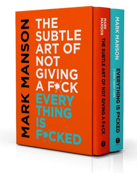 Buchcover und Innenansicht für das Buch: The Subtle Art of Not Giving a F*ck / Everything Is F*cked Box Set