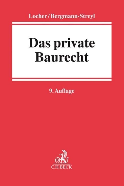Buchcover und Innenansicht für das Buch: Das private Baurecht